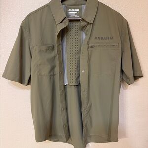 KUIU Olive Green Short Sleeve Button Shirt